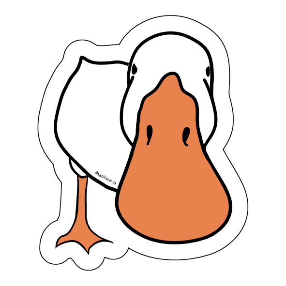 Judgmental Duck Sticker