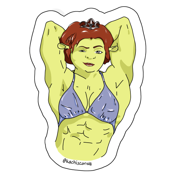 Bodybuilder Fiona Sticker