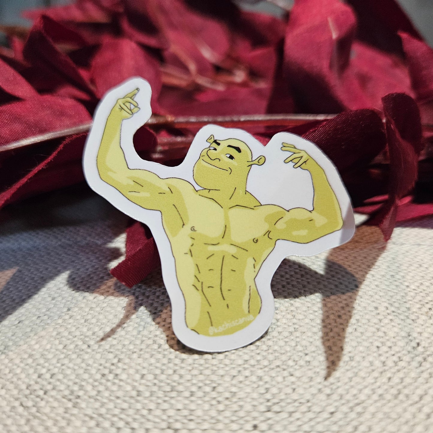 Bodybuilder Shrek Sticker